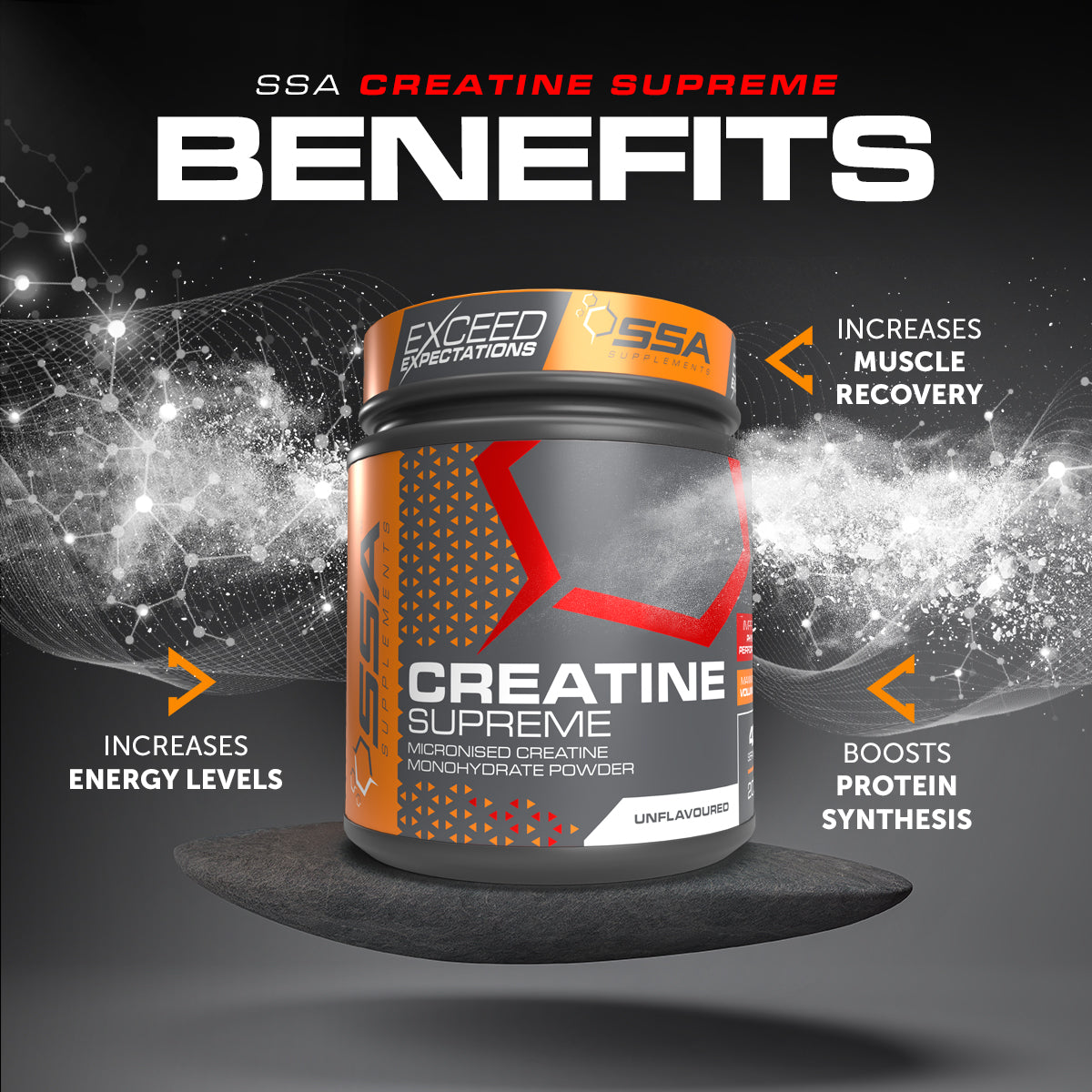 SSA Creatine Supreme - Micronised Monohydrate [40-100 Servings]