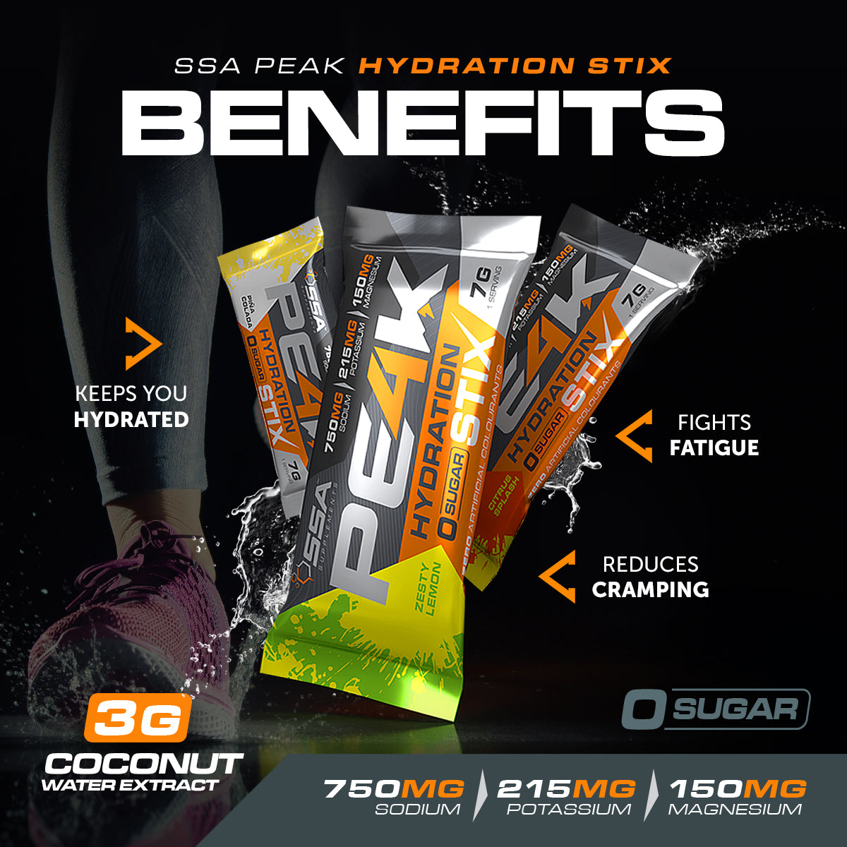 SSA Pe4k Hydration Stix [10 Servings]