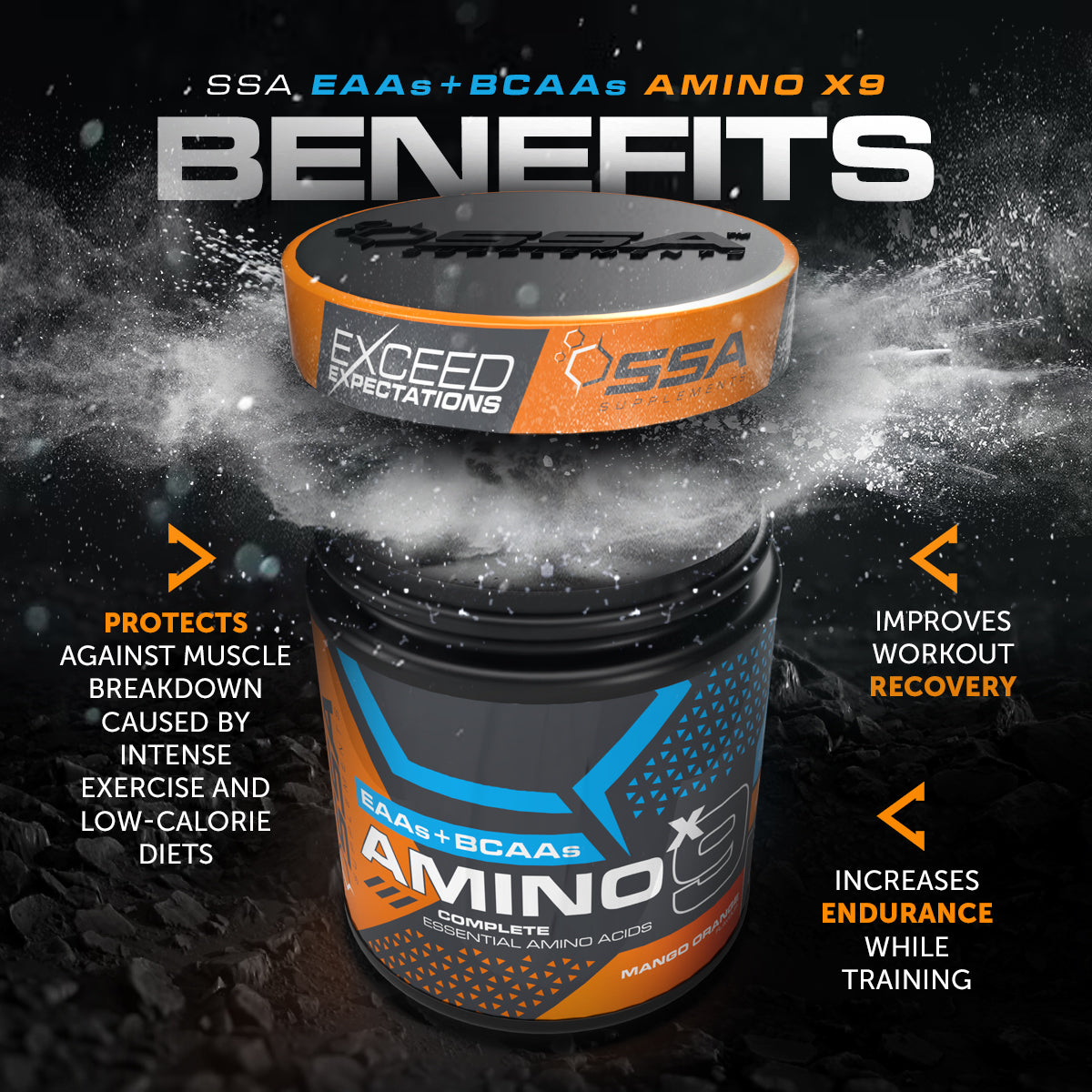 SSA Amino X9 Stimulant Free with Cellular Repair (30 servings)