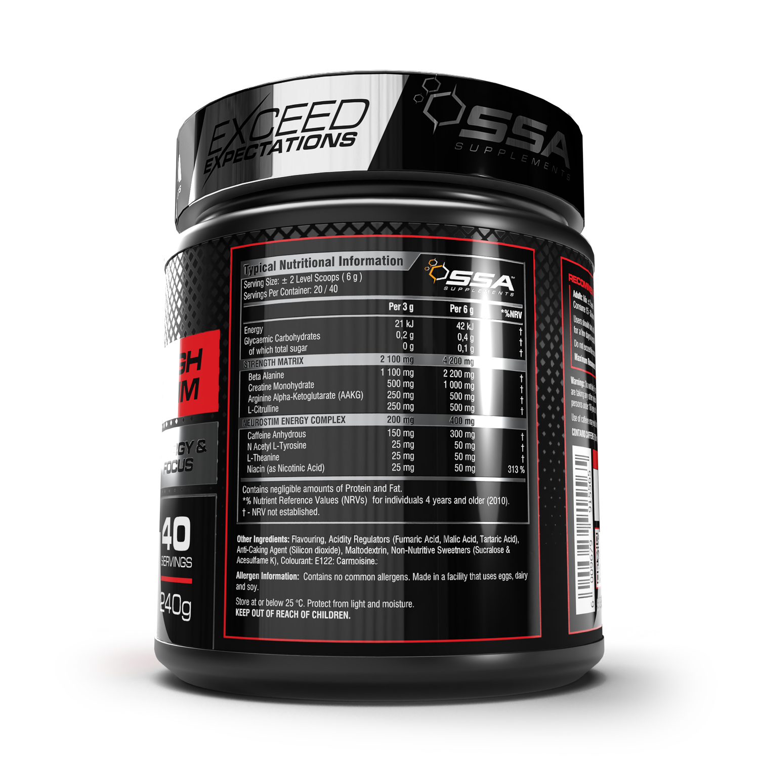 SSA Hellfire Original - High Stimulant Pre-Workout [20-40 Servings]