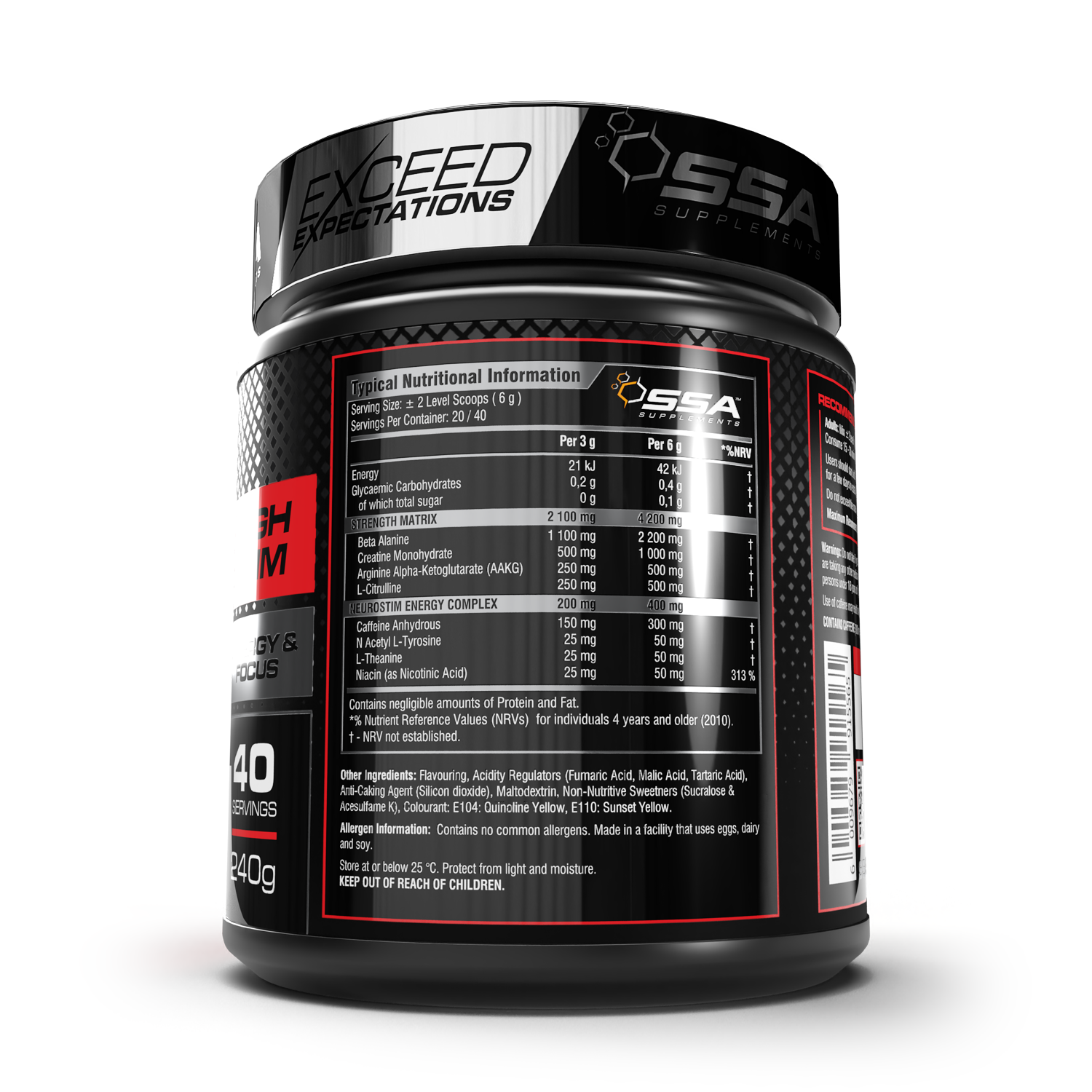 SSA Hellfire Original - High Stimulant Pre-Workout [20-40 Servings]