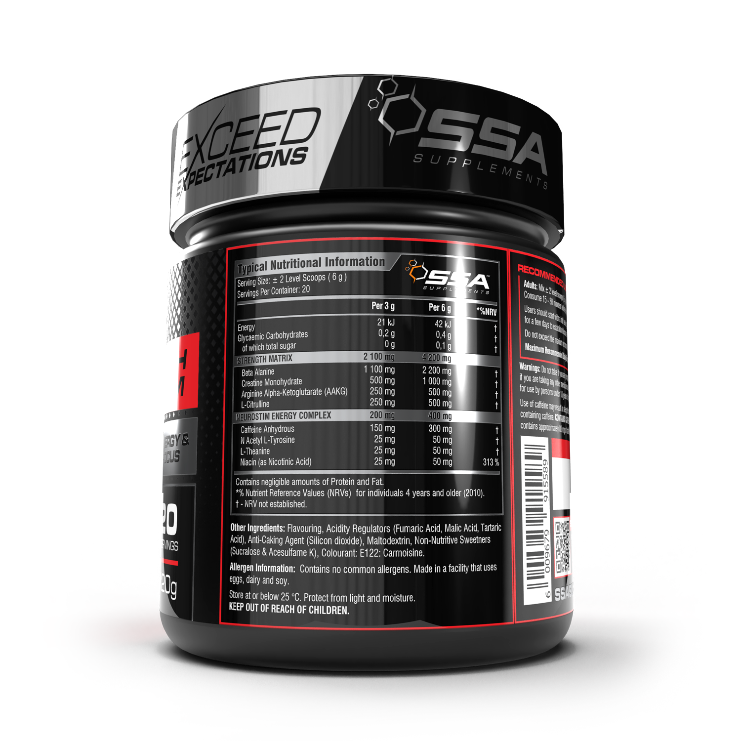 SSA Hellfire Original - High Stimulant Pre-Workout [20-40 Servings]