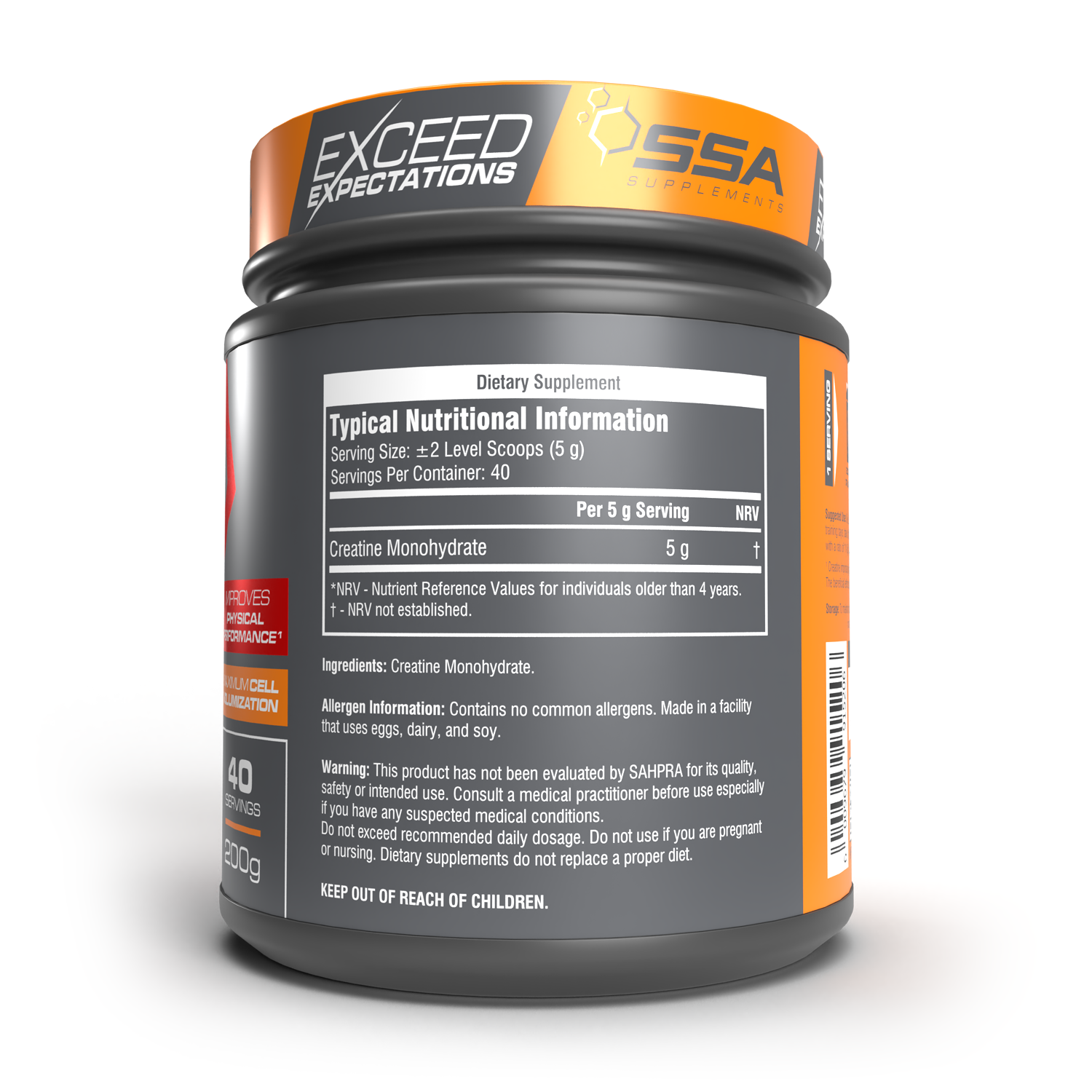 SSA Creatine Supreme - Micronised Monohydrate [40-100 Servings]