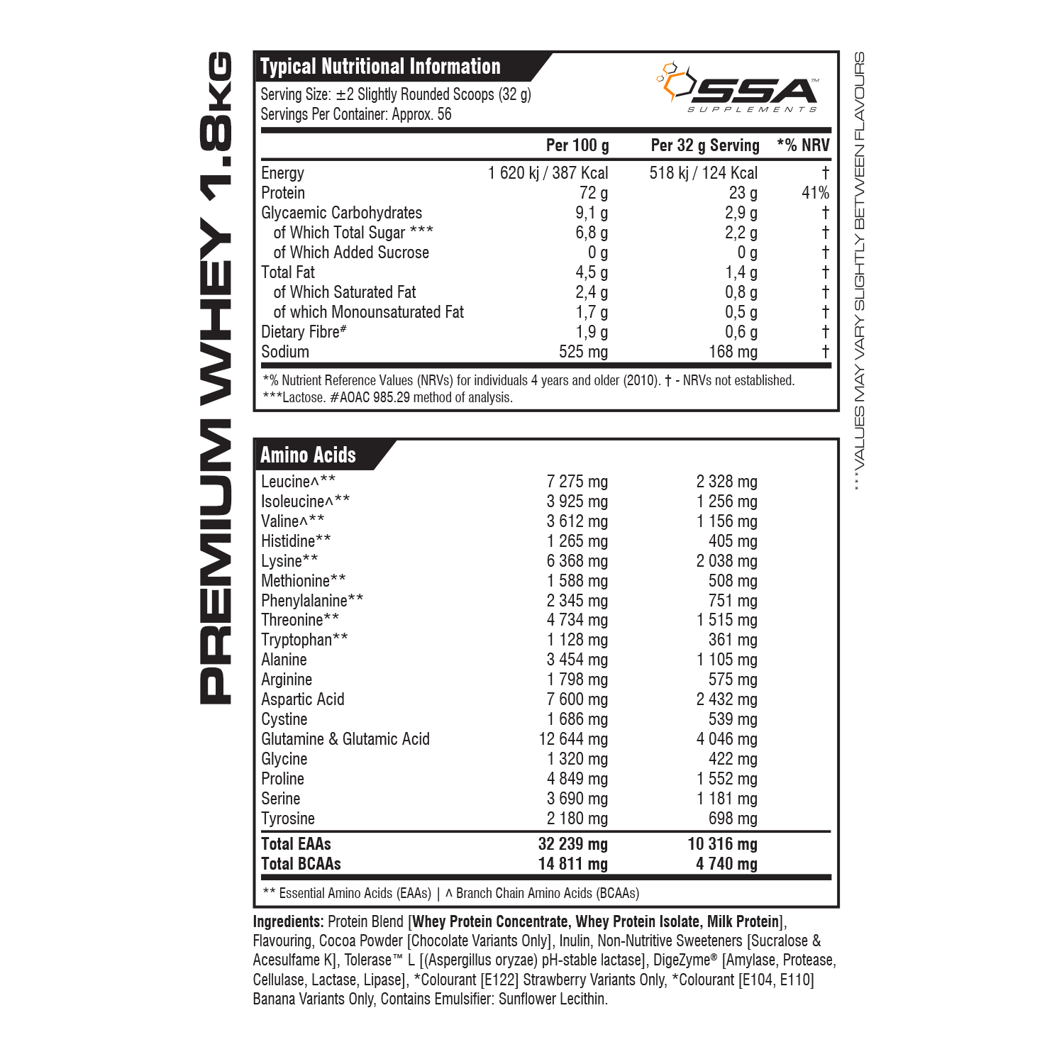 SSA Premium Whey - The O.G. of Whey Proteins