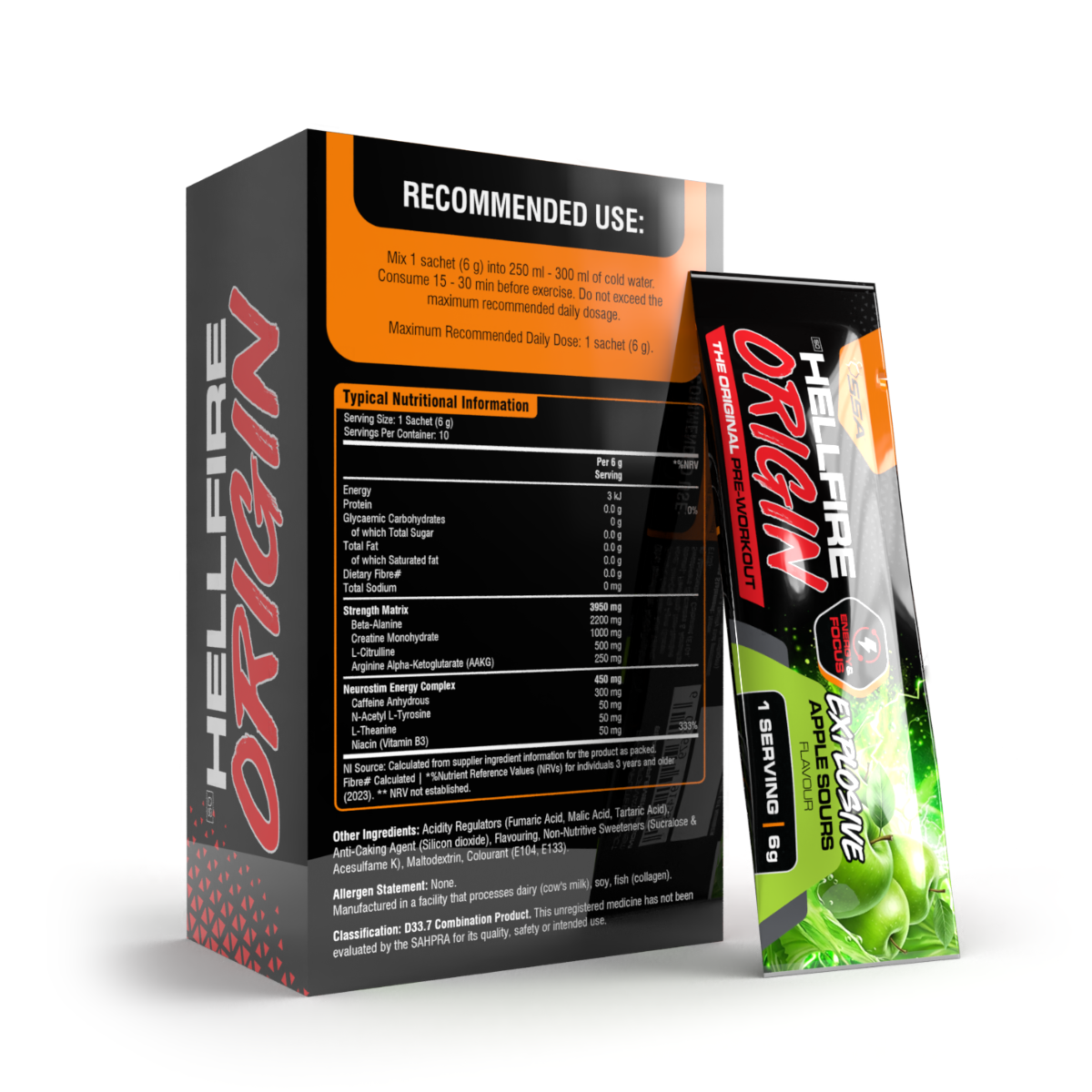 SSA Hellfire Origin Sachets 10 x 6g
