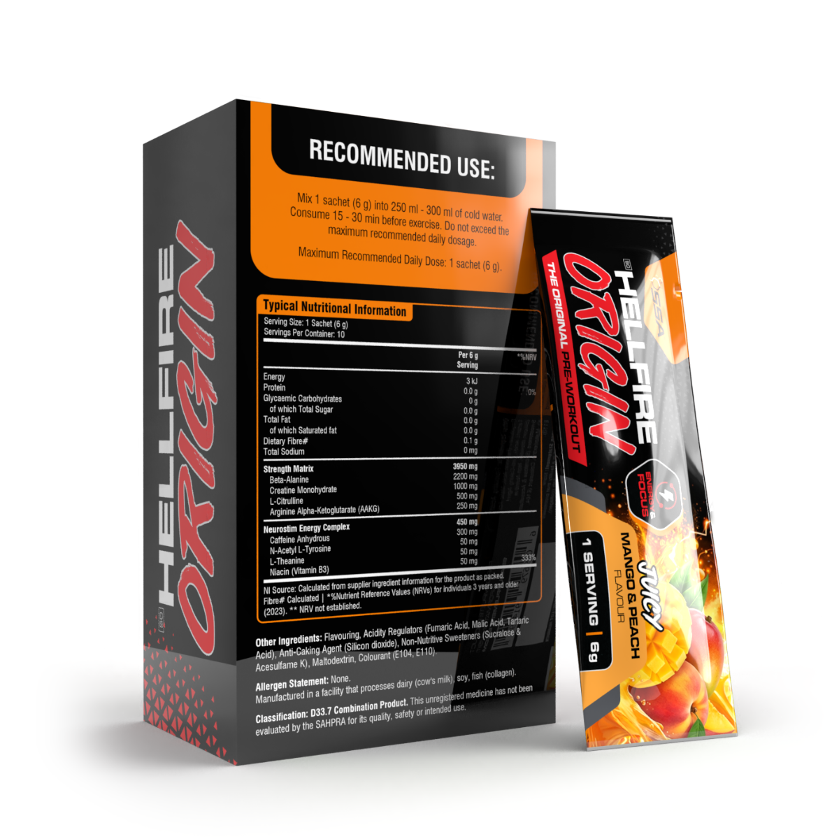 SSA Hellfire Origin Sachets 10 x 6g